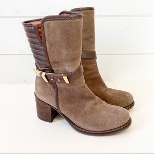 Napoleoni |  Leather Italian Boots, Block Heel Size 36